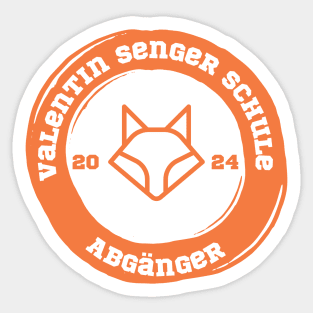 Fox lover school finisher shirt Sticker